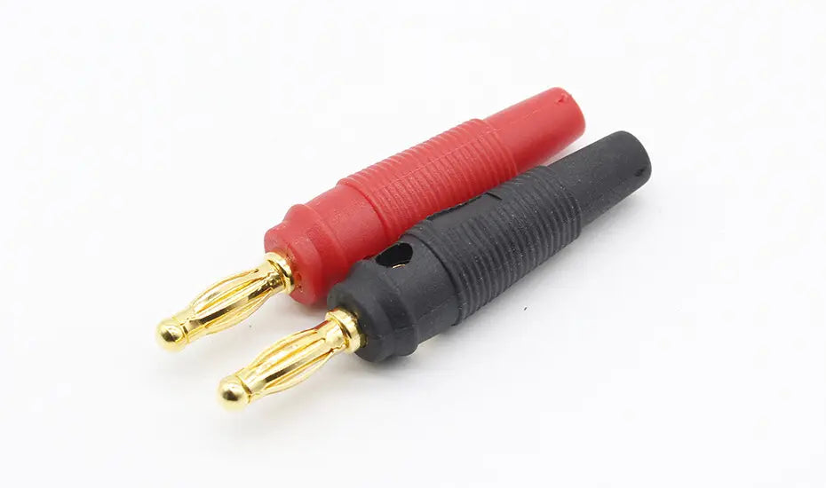 4pcs New 4mm Plugs pure copper Gold Plated Musical Speaker Cable Wire Pin Banana Plug Connectors