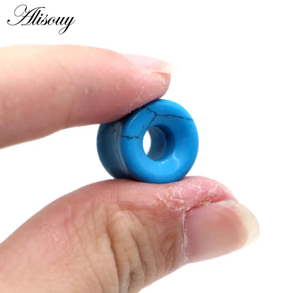 1Pc Stone Glass Ear Tunnel Plugs Mixed Style Hollow Single Flared Ear Flesh Gauges Piercing Ear Expander Stretcher Body Jewelry