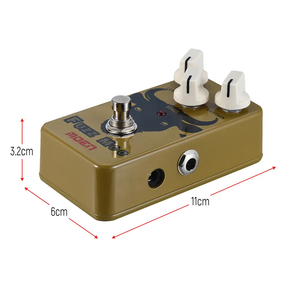 MOEN AM-FM Fuzz Moo Fuzz Guitar Effect Pedal True Bypass Full Metal Shell With TONE knob