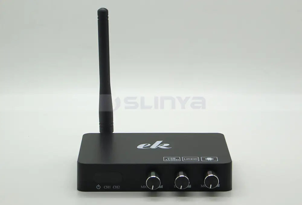 K2 Android TV Box PC Home KTV Mini Karaoke Echo Mixer System Digital Sound Audio Mixer Singing Machine + 2 Wireless Microphone