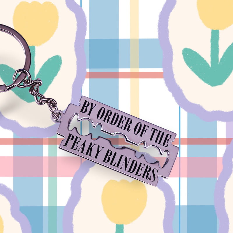 Urban Street Gang Razor Blade Keychain Peaky Blinders Metal Keyring Crime Drama Television Accessories