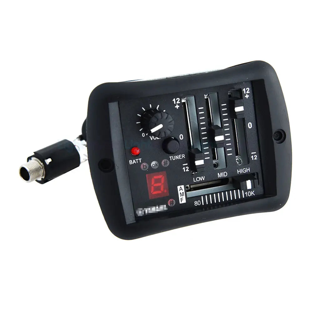 4 Band Guitar Pickup Preamp EQ Equalizer Piezo Pickup with Tuner for Folk Guitar Guitar Accessories
