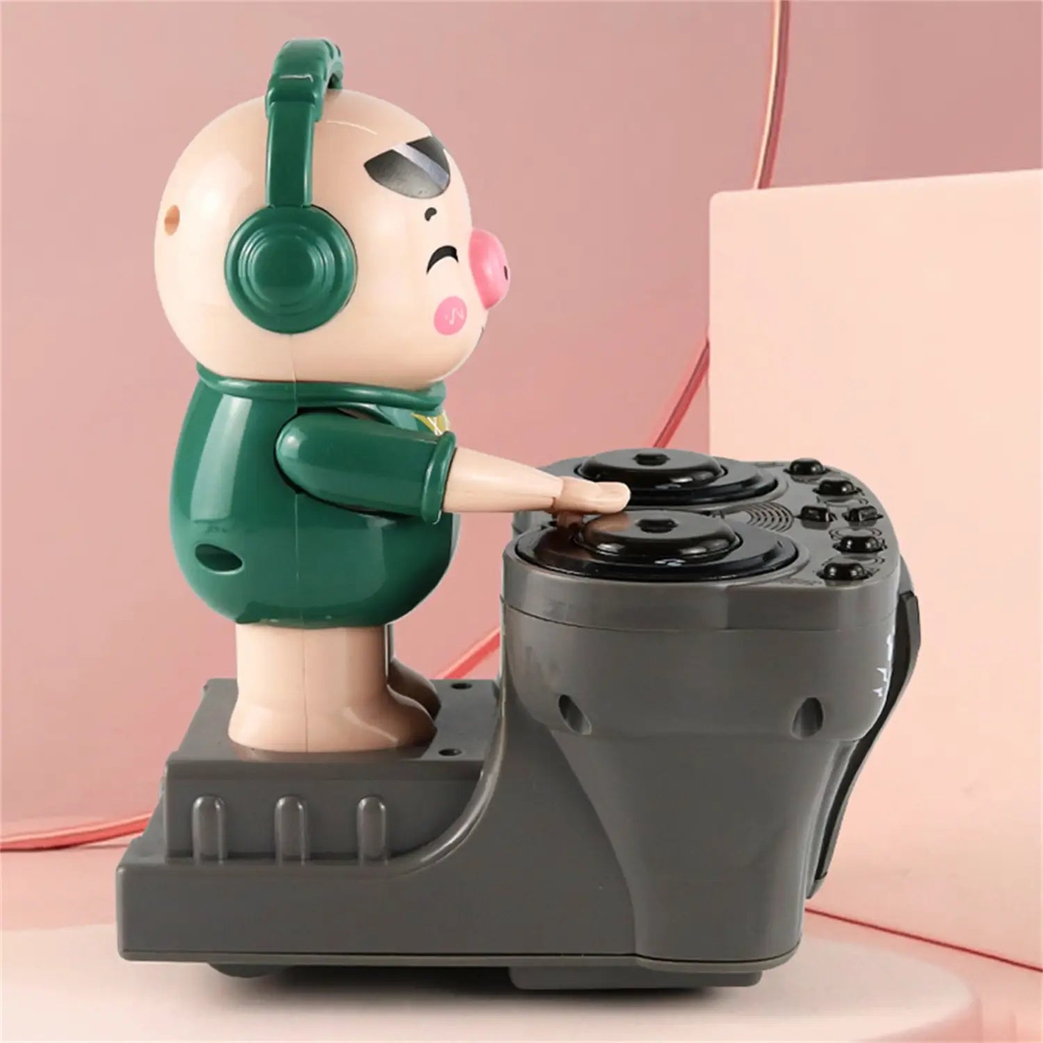 DJ Electric Music Dancing Pig Toy Rock Light Music Children’s Toys Electric Doll Light Toys 3 Sound Effects Baby Musical Toys