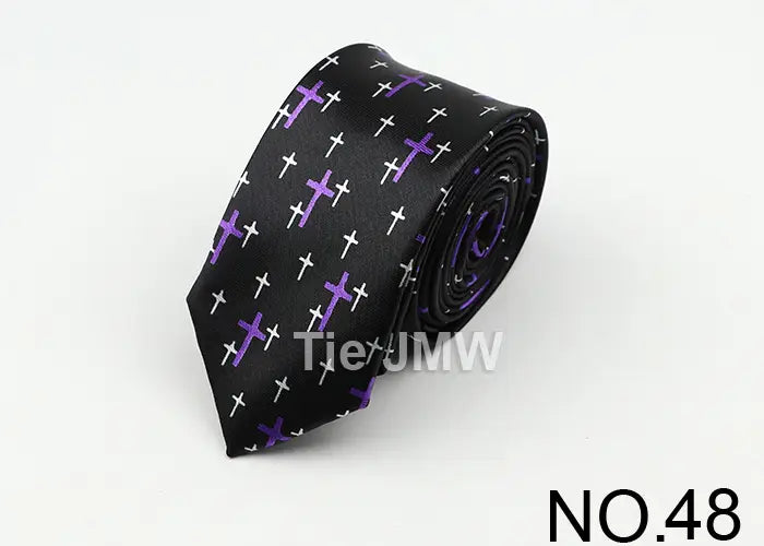 Classic Fashion Men’s Skinny Tie Colorful Musical Notes Printed Piano Guitar Polyester 5cm Width Necktie Party Gift Accessory