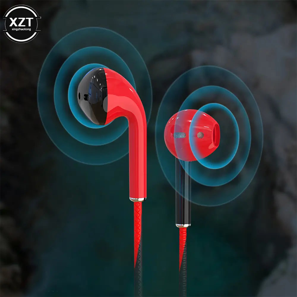 U24 Wire Stereo Earphone 3.5MM IN-Ear Headphone Running Music Game Earphone Noise Cancel For Mobile Phone PC PAD Laptop With Mic