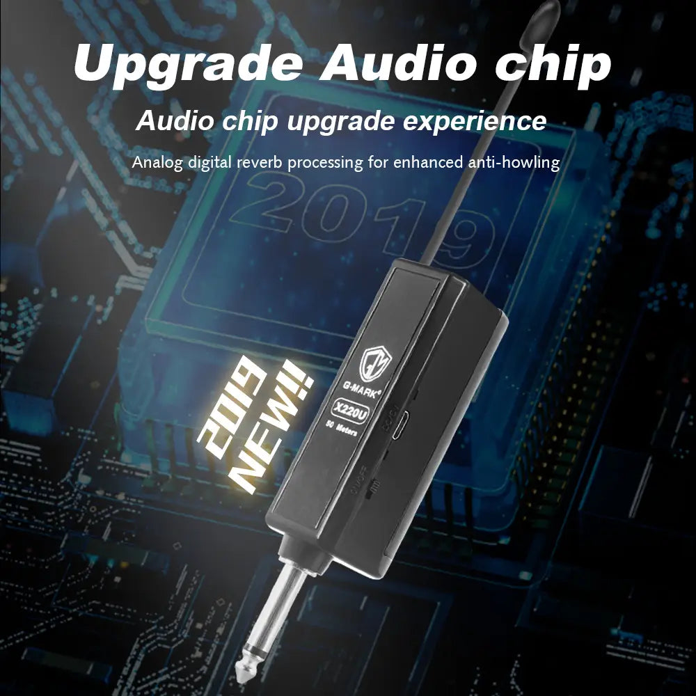 Wireless Microphone G-MARK X220U UHF Karaoke Mic With Rechargeable Lithium Battery Receiver Work 5 Hours For Speakers