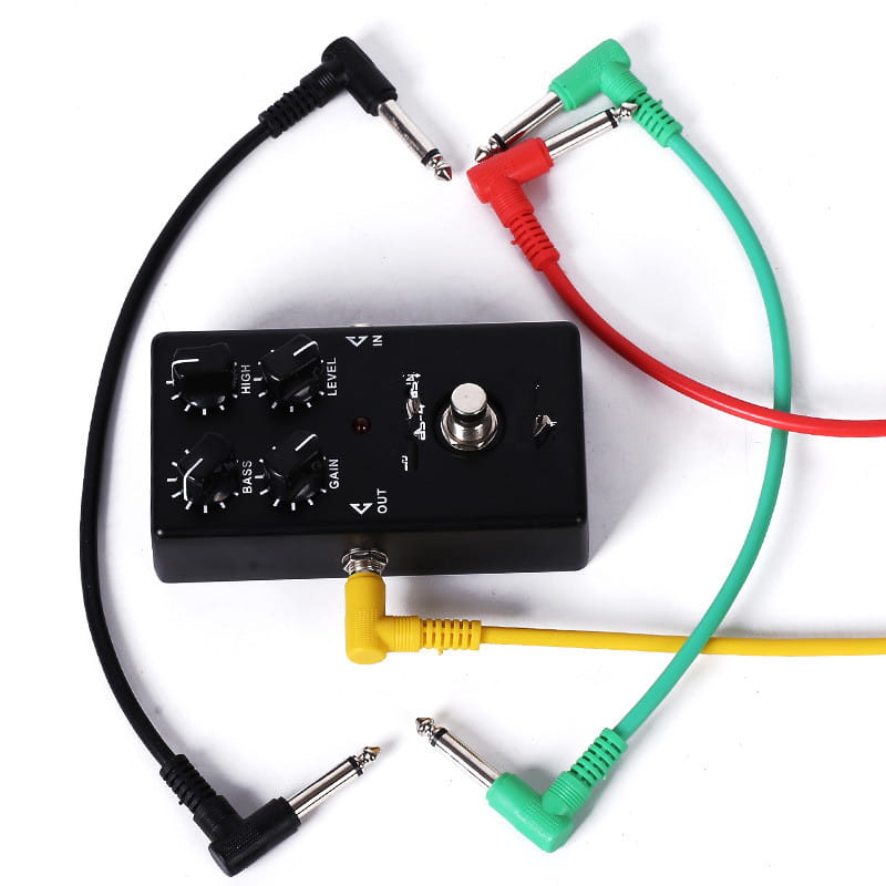 6pcs guitar pedal cable Electric Guitar Effect Pedal Patch Cable Cord Low Noise Shielded Audio Cable Leads 1/4 Right Angle Patch