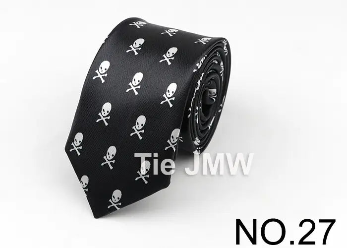 Classic Fashion Men’s Skinny Tie Colorful Musical Notes Printed Piano Guitar Polyester 5cm Width Necktie Party Gift Accessory