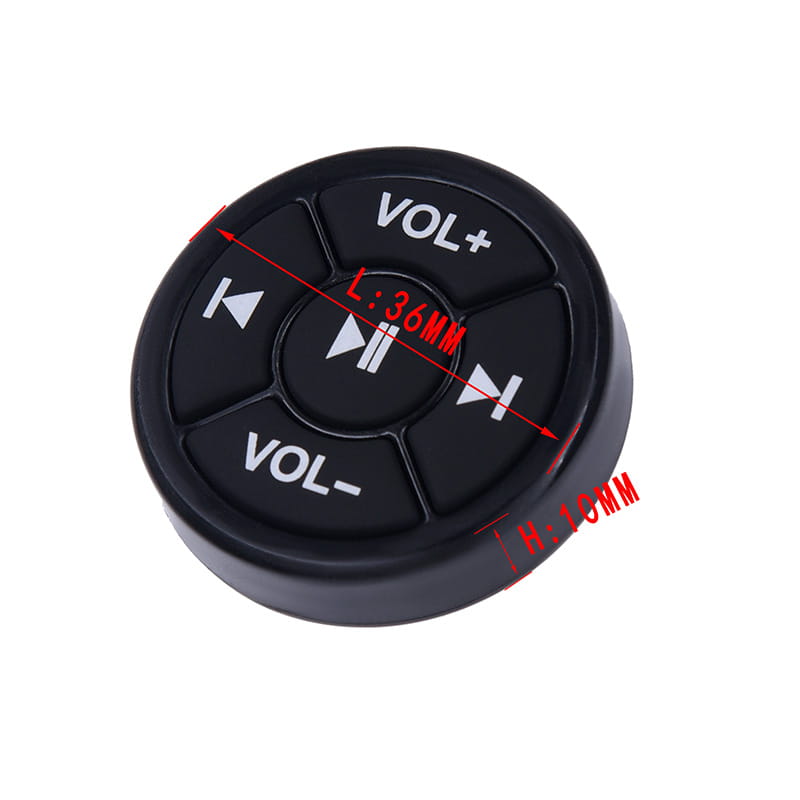 Wireless Bluetooth Media Button Remote Controller Car Motorcycle Bike Steering Wheel MP3 Music Play For IOS Android Phone Tablet
