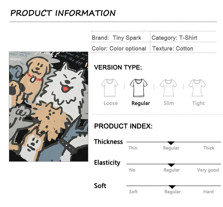 Hip Hop Tshirt Streetwear Funny Cartoon Dogs Print T Shirt 2025 Men Harajuku Cotton Casual T-Shirt Summer Short Sleeve Tops Tees