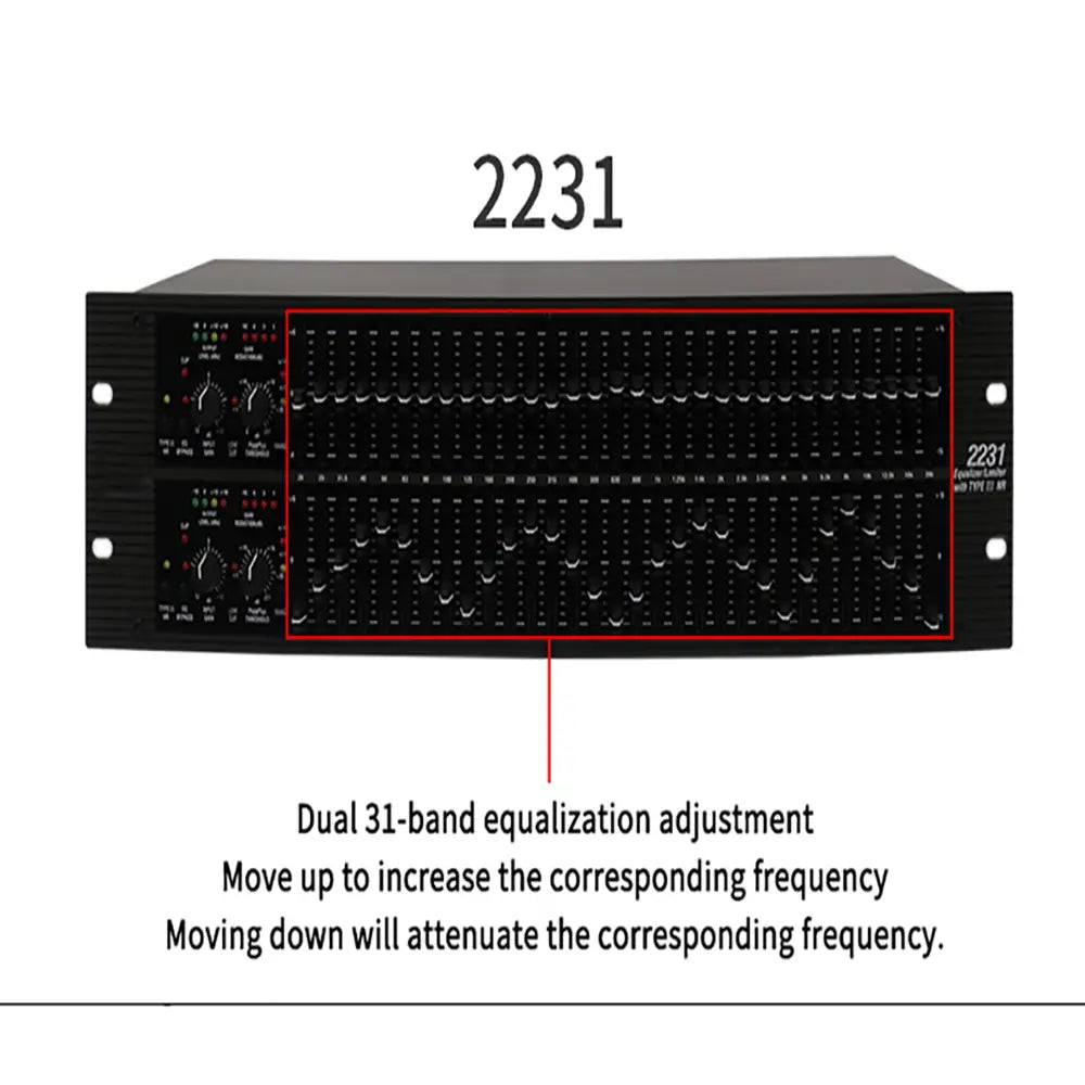 GAX-2231 DJ sound system dj equipment 2231 Dual Channel 31 Band Graphic Equalizer 2231 audio Equalizer