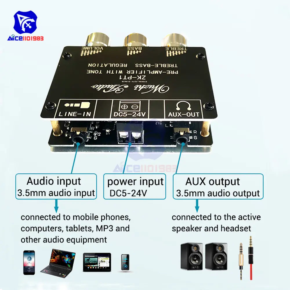 Audio Bluetooth 5.0 Amplifier Board For Speakers Sound Preamplifier Sound Equipment Home Music Amplifier Stereo Decoding Board