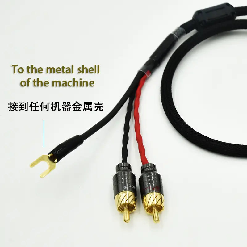 Audio 2 RCA TO RCA Cable of Independent Shielded Signal Line Of LP Vinyl Record Player Amplifier Chassis Gold Plated Connector