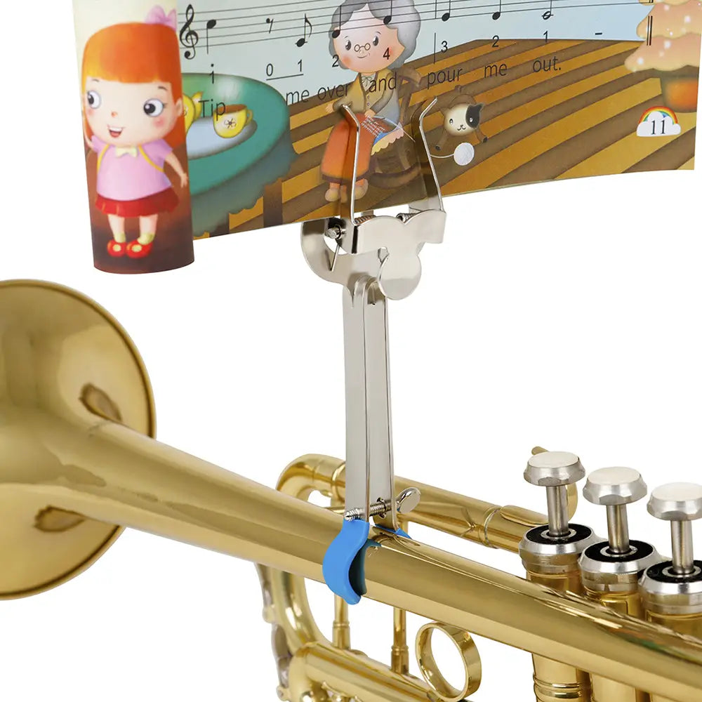 M MBAT Trumpet Clip Music Stand Clamp On Sheet Durable Metal Lightweight Brass Instrument Trombone Folder Universal Accessories