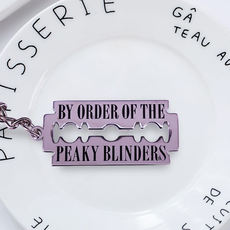 Urban Street Gang Razor Blade Keychain Peaky Blinders Metal Keyring Crime Drama Television Accessories