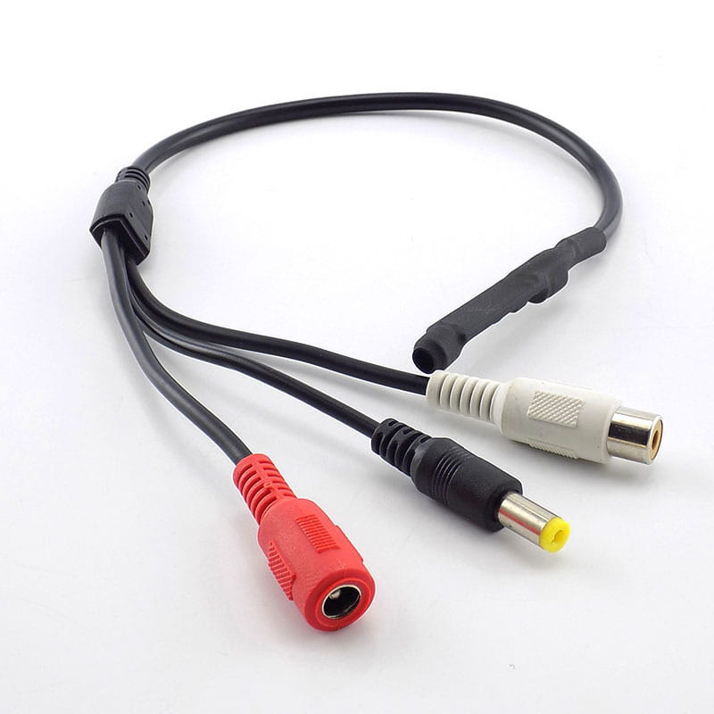 Surveillance Cameras Audio Pickups CCTV Mic Sound Collection Equipment Video Recorder Microphones RCA Power In/Out