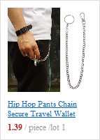 Hip Hop Pants Chain Secure Travel Wallet Chain Heavy Duty Jeans Link Coil Leash