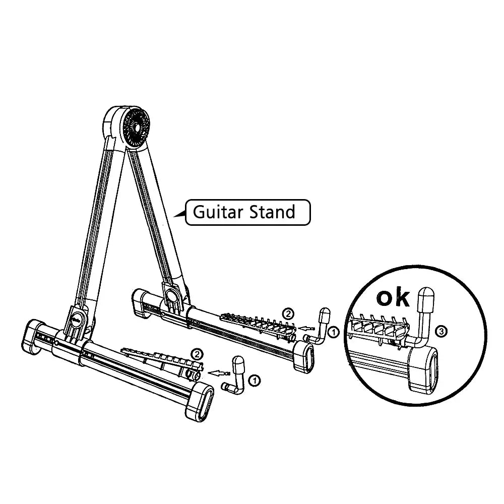Professional Electric Guitar Stand Universal Folding Electric Acoustic Bass Stand A-Frame Musical Rack Holder Guitar Accessories