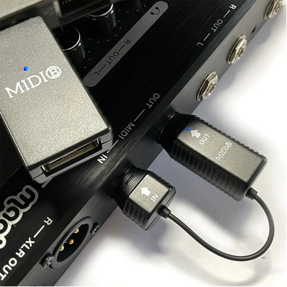 M-vave Wireless MIDI System Bluetooth MIDI Adapter 5-PIN DIN MIDI Master Instead of MIDI Cable for Piano,Android,iOS,Windows