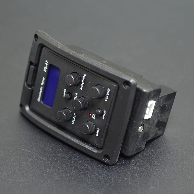 EQ-4T 4 Band Acoustic Guitar Preamp Electric Guitar EQ Equalizer Acoustic Guitar Preamp EQ Pickup with Tuner