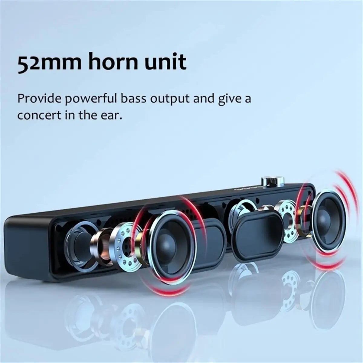 Portable Sound Bar Computer Speakers AUX Wired Wireless Bluetooth Speaker PC/TV Home Theater System 4D Stereo Surround-A