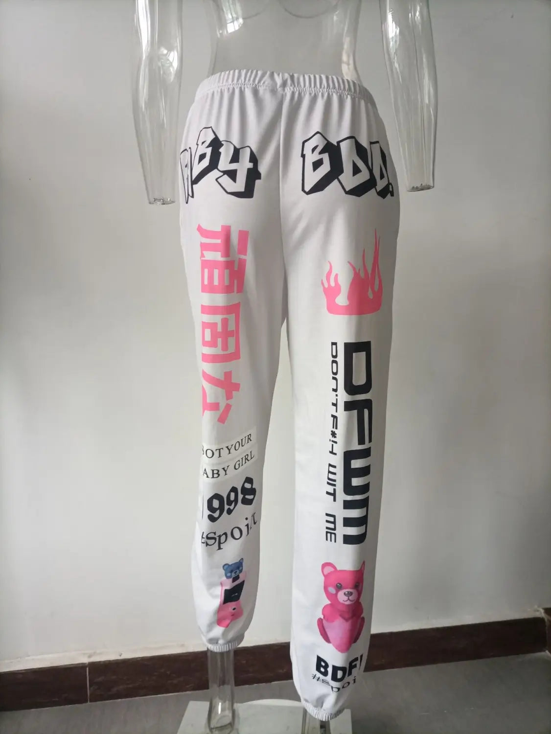 2025 New Summer Hip-hop Graphic Sweatpants Women’s Jogger Trousers Harajuku High Waist Loose Casual Pants Sweatpants Women