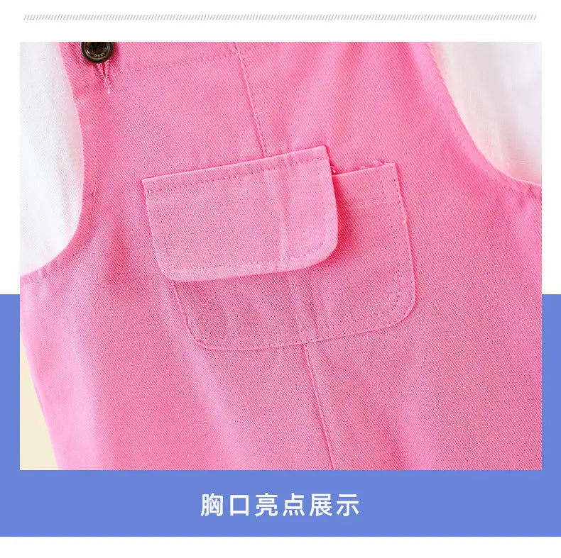 Hip Hop Children Solid Overalls Suspender Shorts Girls Dungaree Kids Candy Color Short Jumpsuit Romper Boys Streetwear Trousers