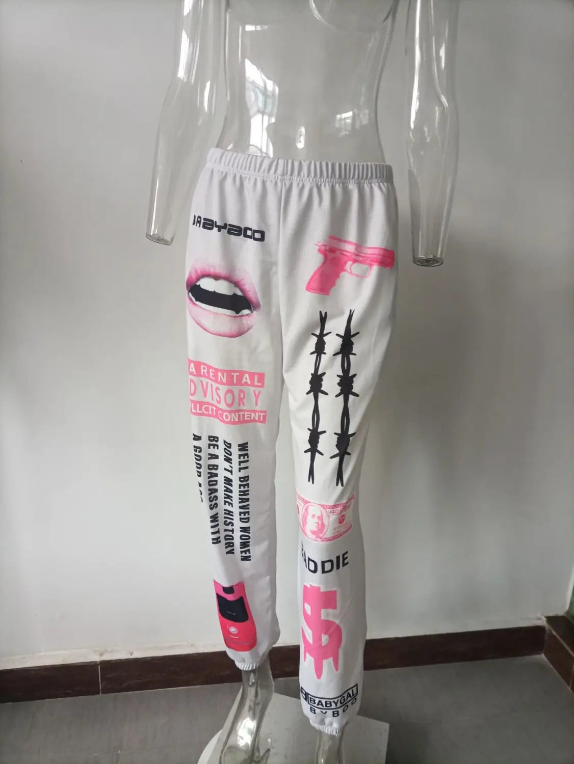 2025 New Summer Hip-hop Graphic Sweatpants Women’s Jogger Trousers Harajuku High Waist Loose Casual Pants Sweatpants Women