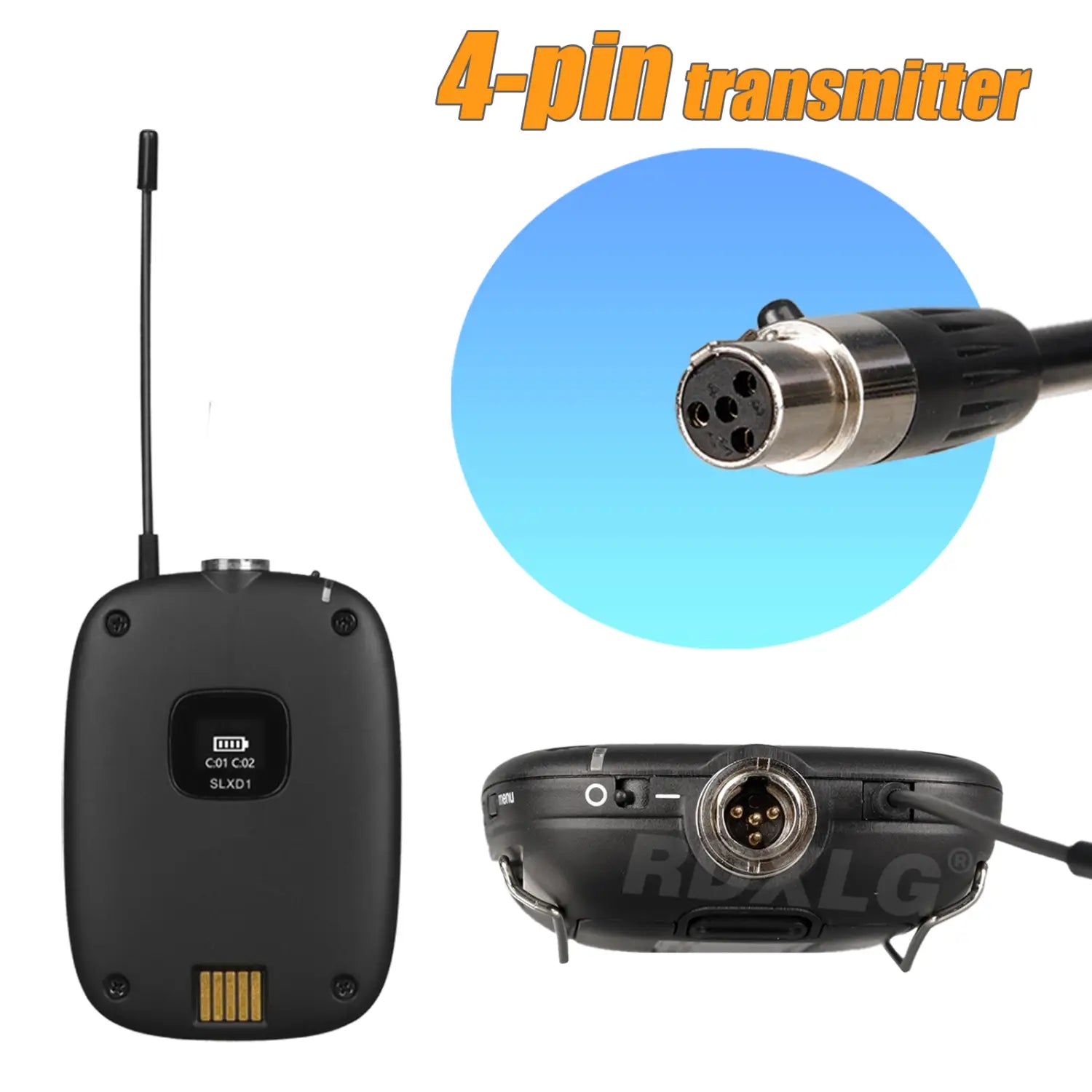 Top Quality！SLXD4/BETA98H Professional Wireless Instruments Saxophone Microphone SLXD2 UHF Dual Channel，Brass Percussion Mic