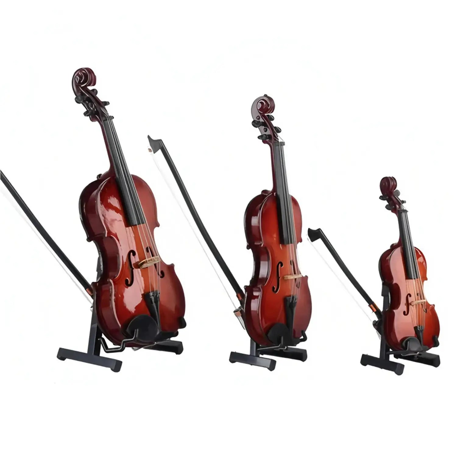 Mini Violin Model with Stand Basswood Wooden Musical Instrument Home Decor for Musicians Music Lovers Display Decoration