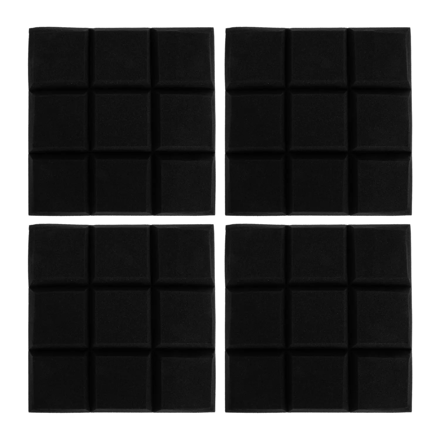 4Pcs High-Density Sound Absorbing Panel Thick Uniform Acoustic Panels for Recording Studio Ktv Gym School Noise Reduction