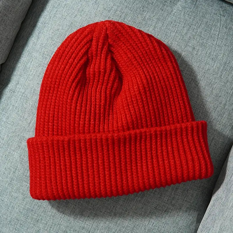 Unisex Solid Color Warm Knitted Beanies for Women Men Winter Autumn Outdoor Keep Female Wool Gorras Hip Hop Dad Cap
