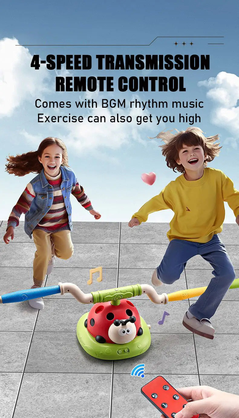 Musical Jump Toss Educational Toy Sports Entertainment Ladybug 3 In 1 Multifunctional Sturdy Skipping Rope Outdoor Somatosensory