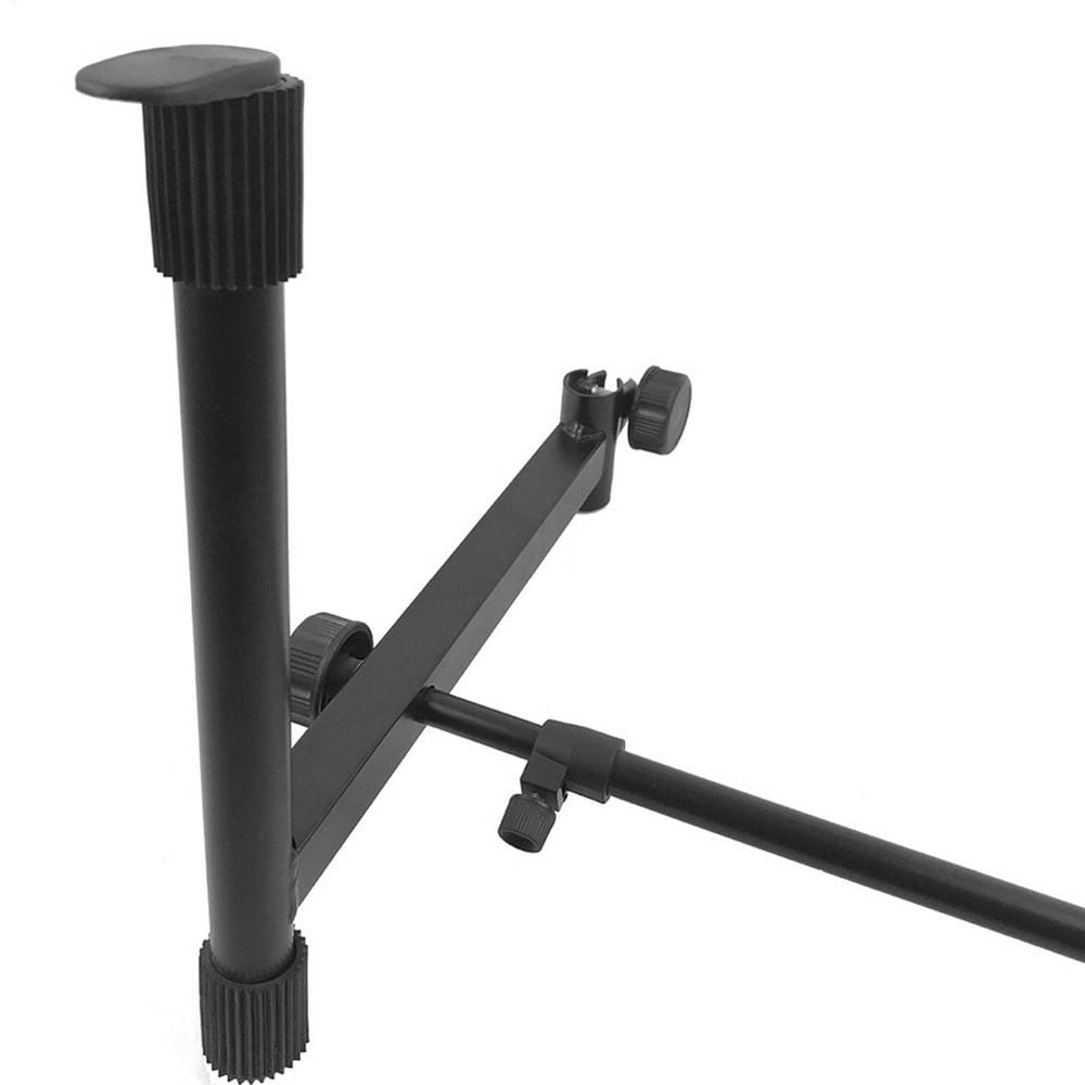 Double Keyboard Stand X Shaped Digital Piano Display Holder Sturdy Musical Performance Rack With Locking Straps Heavy Duty