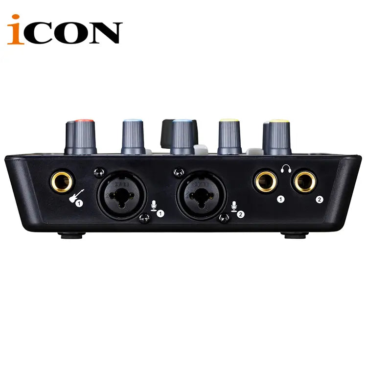 ICON upod pro Professional external sound card 2 mic-In/1 guitar-In 2-Out USB Recording Interface,Plug and play and no driver