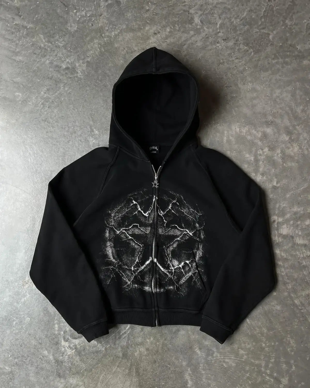 Streetwear Zip Hoodie Y2K Hip Hop Graphic Print Oversized Hoodie Sweatshirt Mens Womens New Harajuku Gothic Jacket Clothes