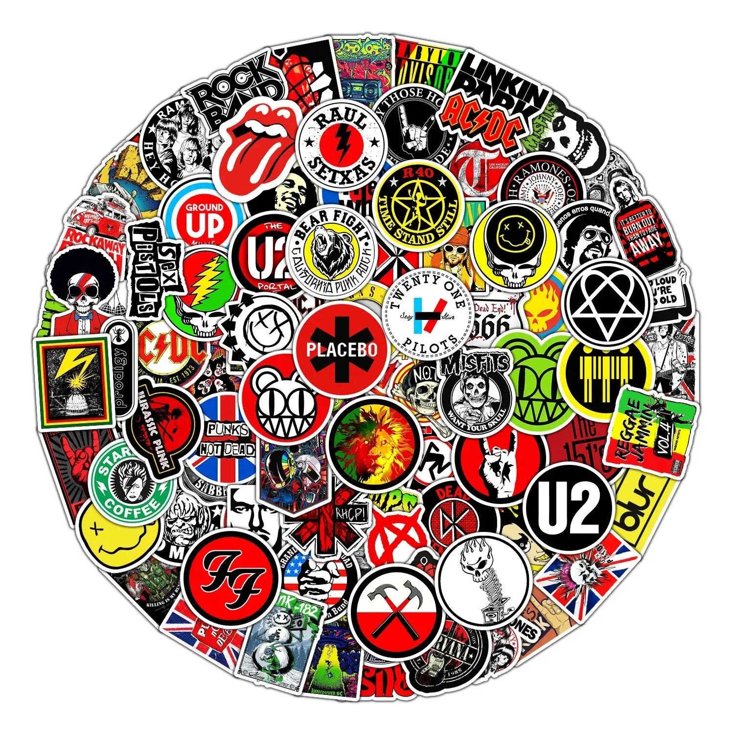 Rock Band Music Stickers Aesthetic for iPad Phone Guitar Motorcycle Skateboard Luggage Cup Fashion Art Decal Collection