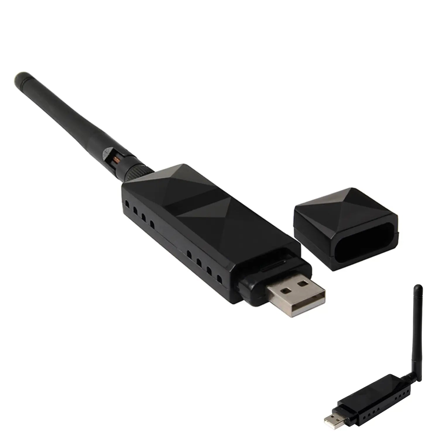 Universal AR9271 Wireless USB WiFi Adapter with Detachable 2DBI High Gain Antenna for PC Laptop TV Streaming Plug Play Stable