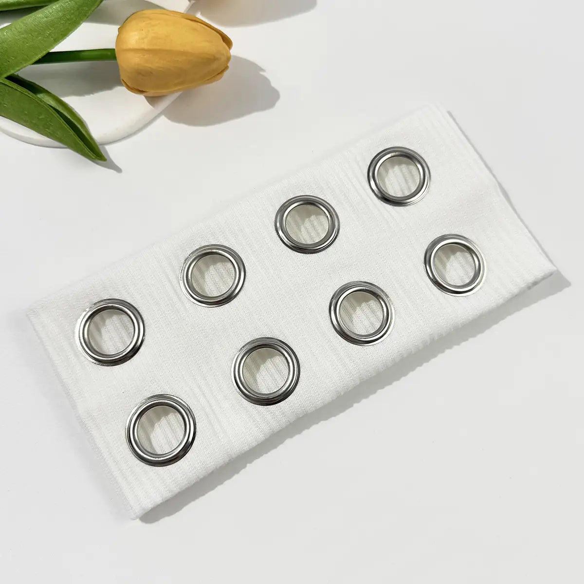 Hip-Hop Punk Hollowed-Out Metal Wide Edge Headband Retro Elastic Band Unisex Sweet Cool Style for Men And Women