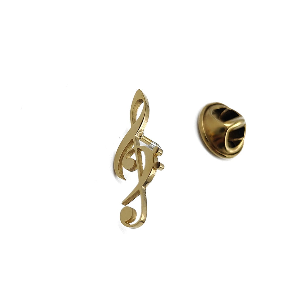 Fashionable music symbol brooch stainless steel lapel pin melody symbol music lover accessories popular music accessories
