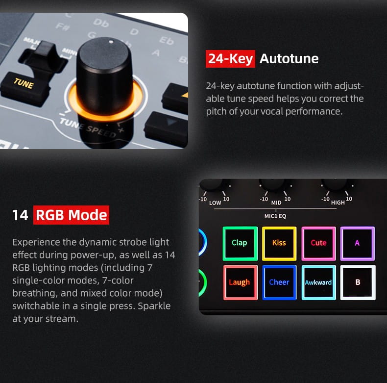 Original Takstar MX3 Mixer Webcast Sound Card Mixing Console Podcast Studio For Karaoke Webcast Recording Live Streaming Guitar