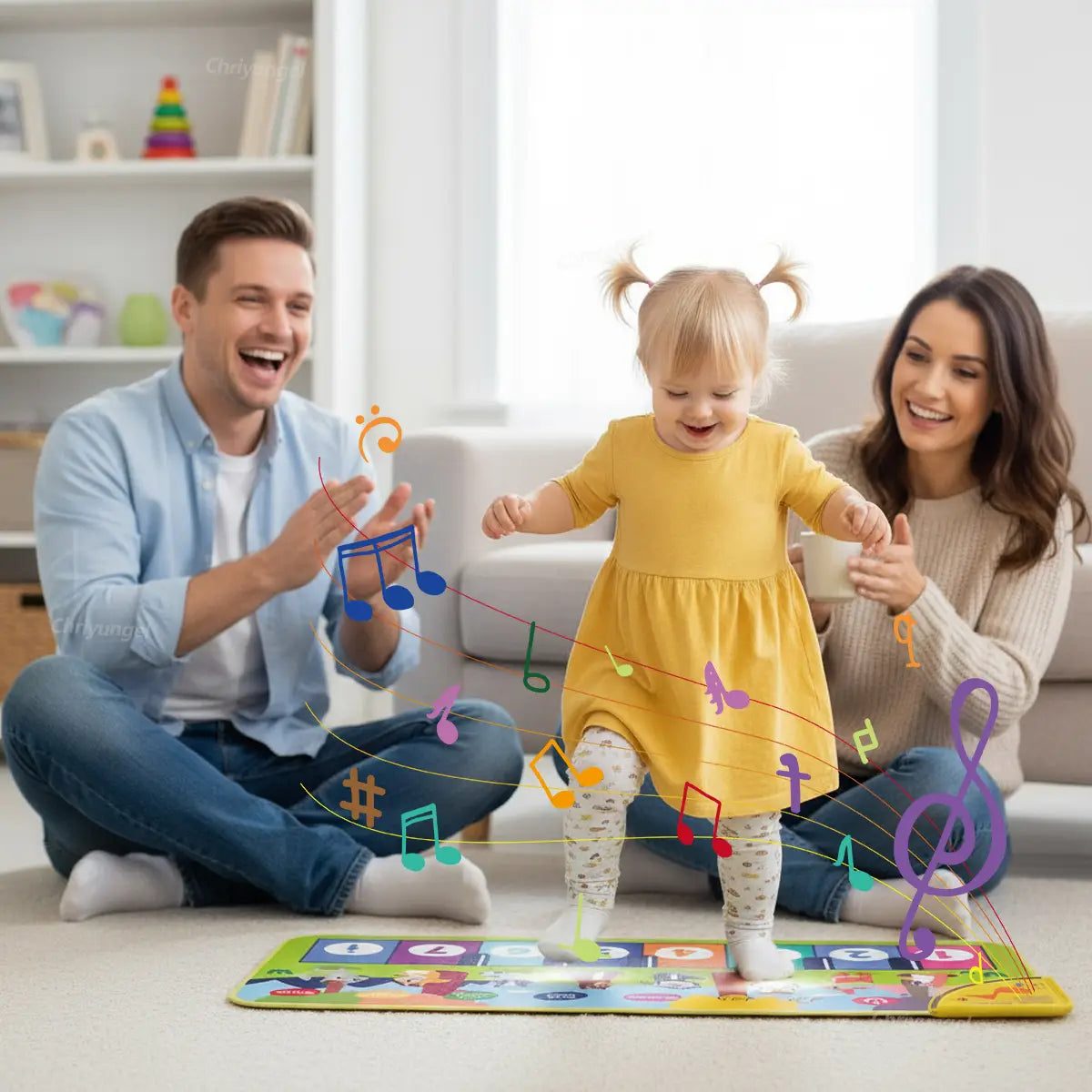 Piano Mat for Kids Kids Toddlers Floor Keyboard Dance Mat Baby Fitness Play Musical Carpet Music Instrument Toys Girl Boy Gift