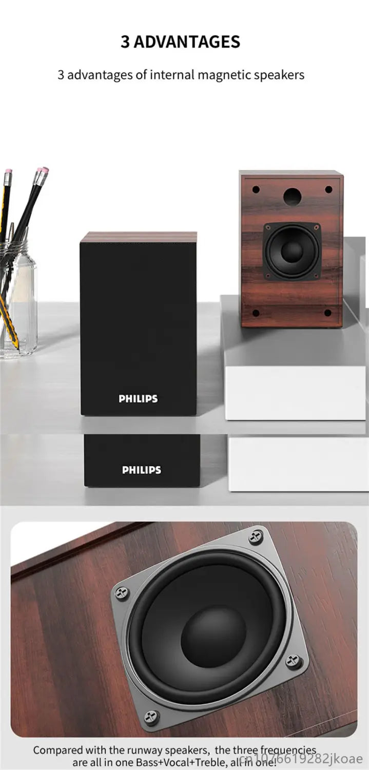 Philips SPA20 Bluetooth Speakers Outdoor Loudspeaker Music Player HiFi Stereo Sound Subwoofer for Computer Desktop Mobile Phone
