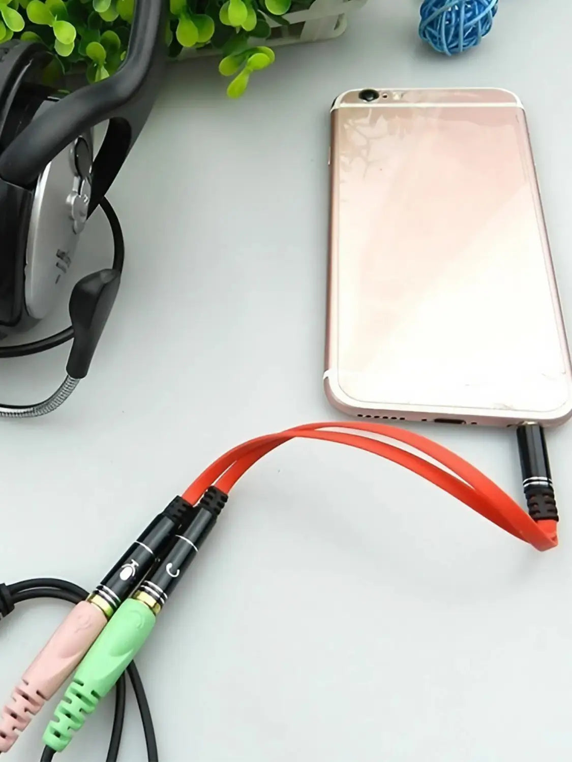 3.5mm Audio Splitter Cable for Computer Laptop Jack 3.5 mm 1 Male To 2 Female Microphone Headphone Y Splitter AUX Cable