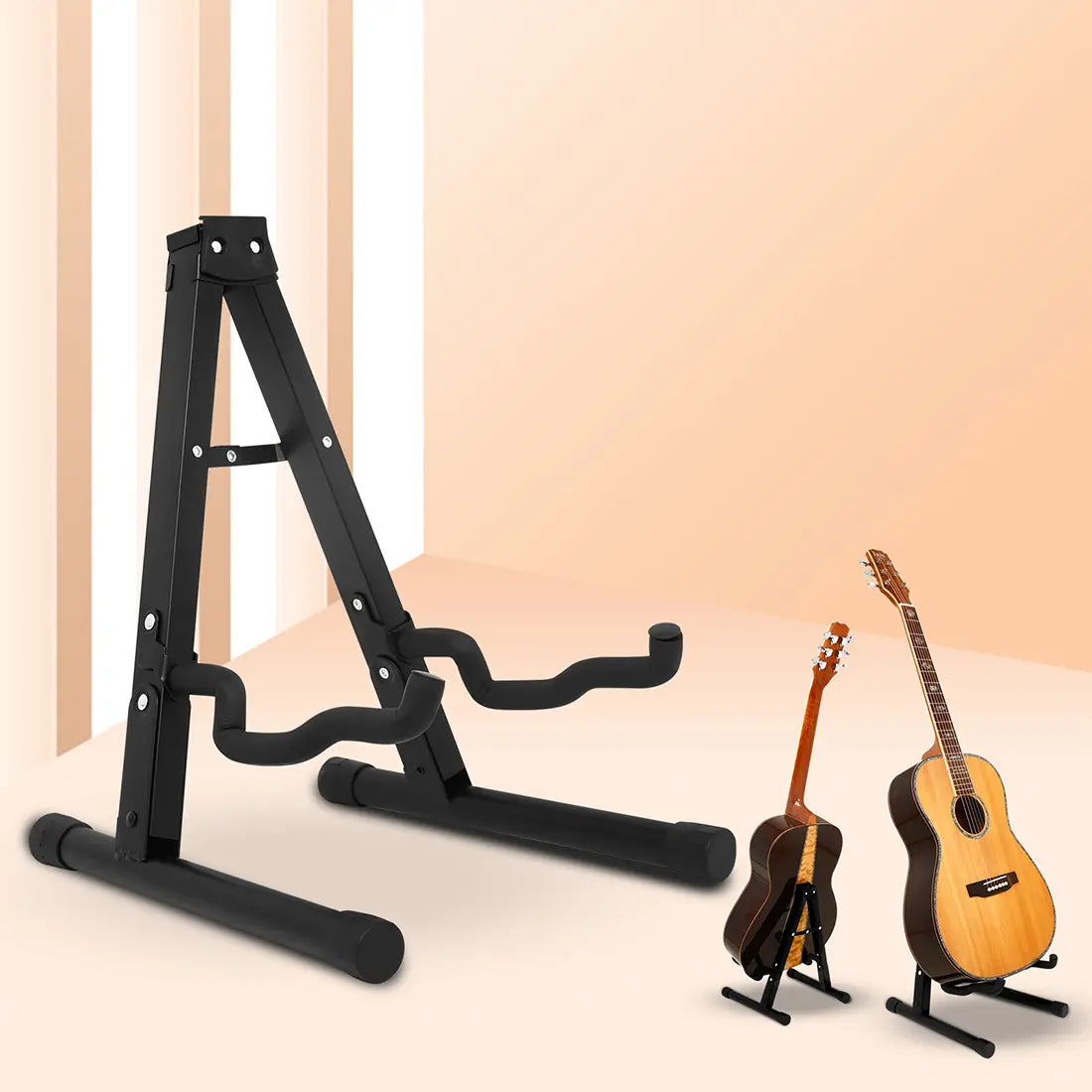 Portable Guitar Stand A-Type Bracket Musical Instrument Holder Foldable Tripod Sturdy Stable String Musical Instrument Parts