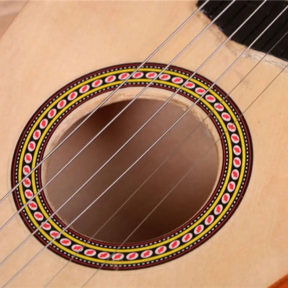 Solid Wood Children’s Guitar Classical Adjustable String Knob Children’s Instrument Toy High Sound Quality Durable