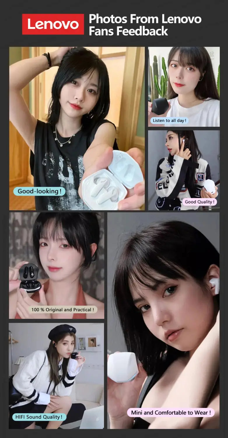 Lenovo GM2 Pro Wireless Headphones Touch Control Game Bluetooth Earphones Noise Reduction HiFi Stereo Music Sport Earbuds Choice