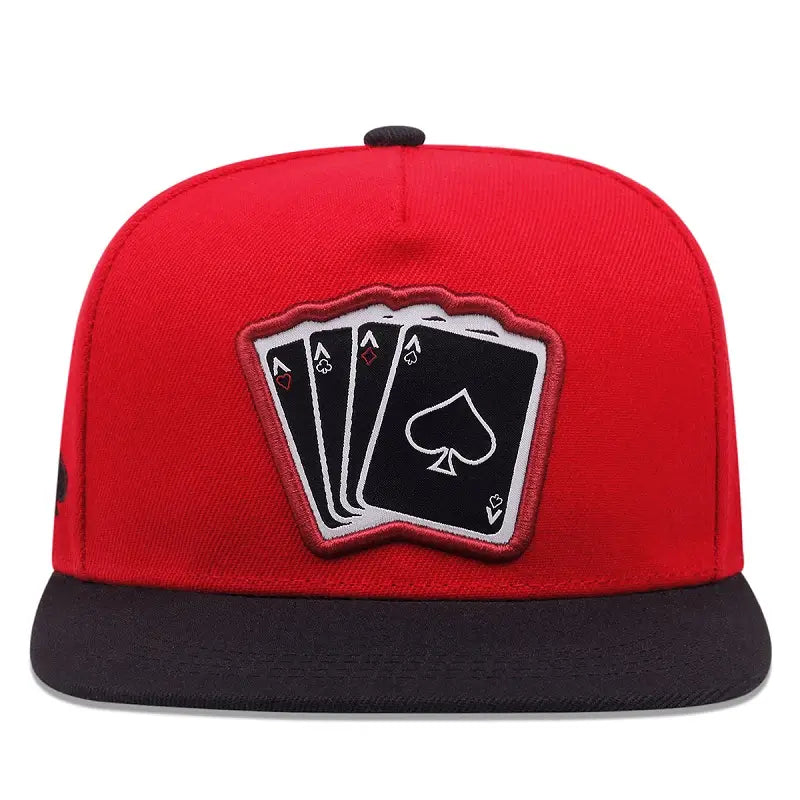 2024 New Fashion Hip Hop Cap Men Women Adjustable Playing Card Embroidered Baseball Caps Outdoor Sun Hat Unisex Snapback Hats