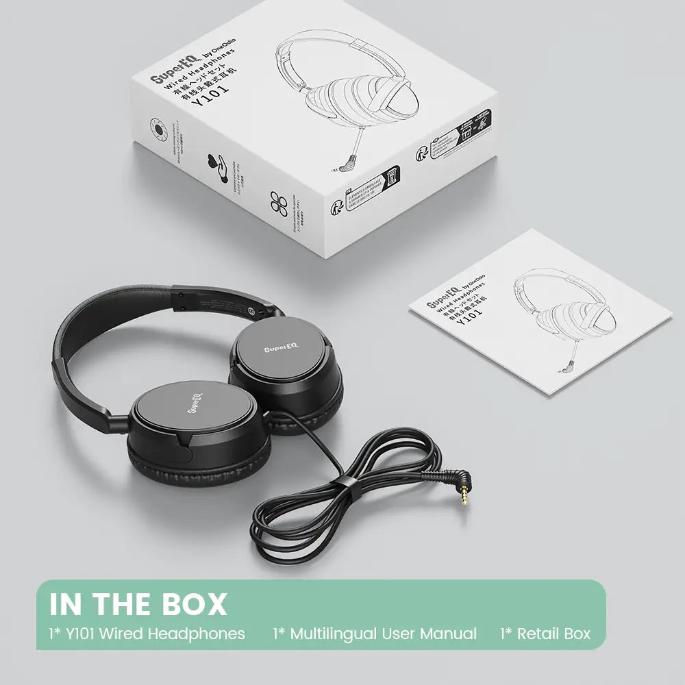OneOdio SuperEQ Y101 Hifi Studio DJ Headphone Wired Monitor Music Headset Earphone With Mic For Phone Computer PC