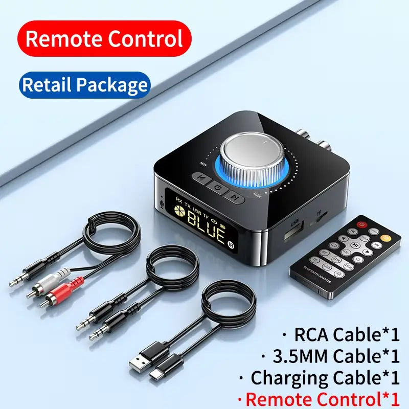 Bluetooth 6.0 Audio Receiver Transmitter TF/U-Disk RCA 3.5mm 3.5 AUX Jack Music Wireless Adapter For Car Speaker Headphone Amp